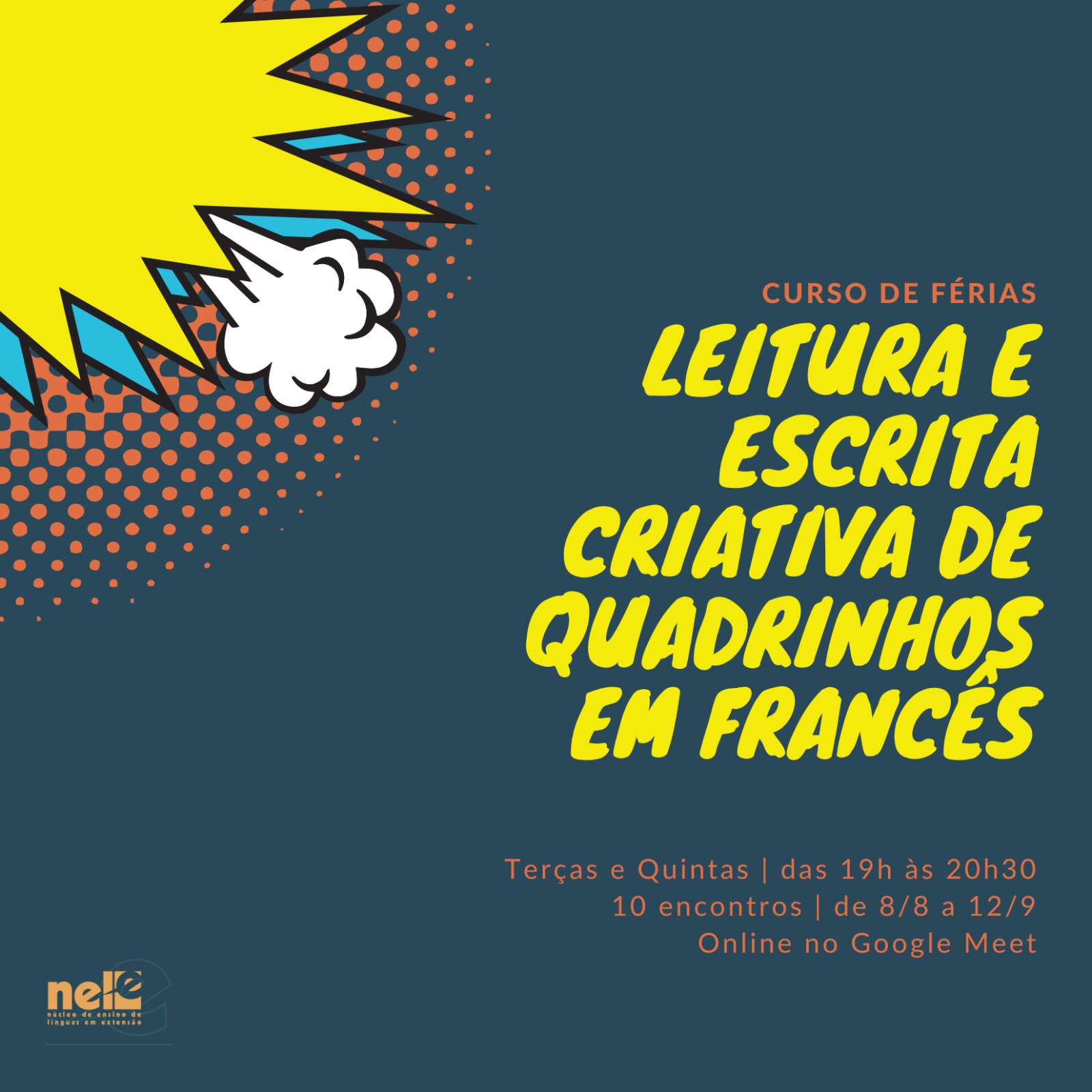 Curso de Leitura e escrita criativa de quadrinhos em francês 